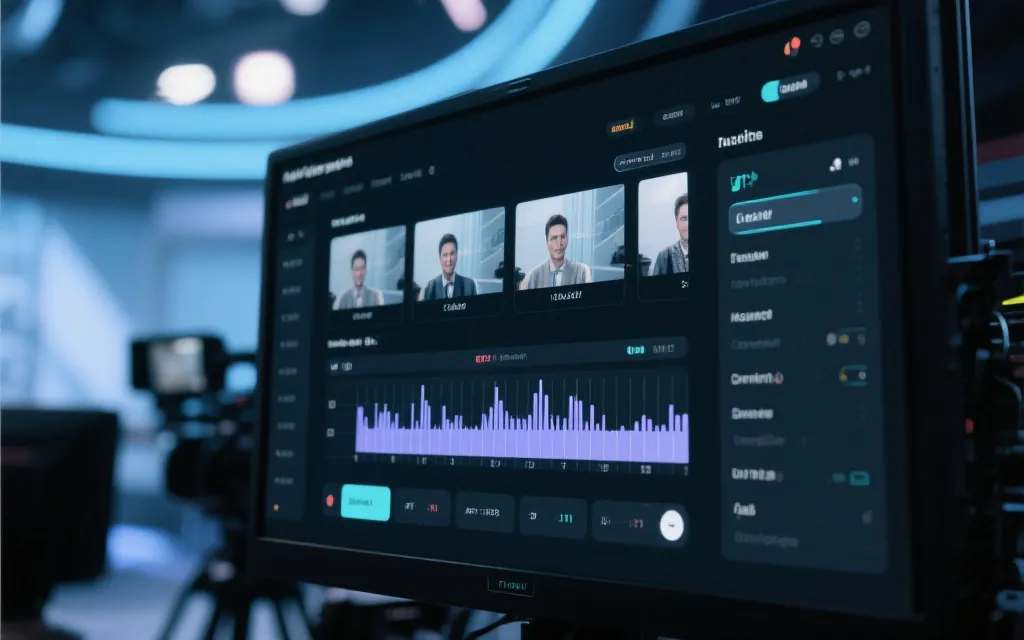 电视端直播界面切换多机位与音轨设置的操作感画面